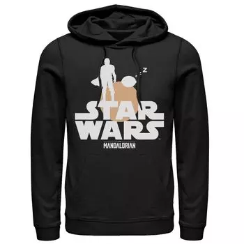 Мужская толстовка с логотипом Star Wars The Mandalorian The Child, силуэт заката Licensed Character