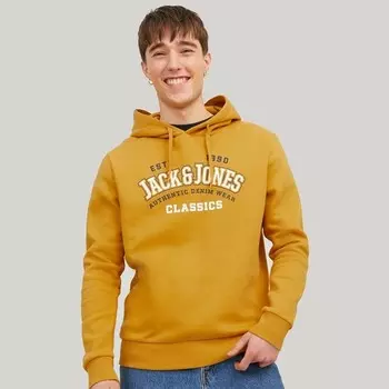 Мужская толстовка с логотипом Sweat ood 2 Jack & Jones, желтый