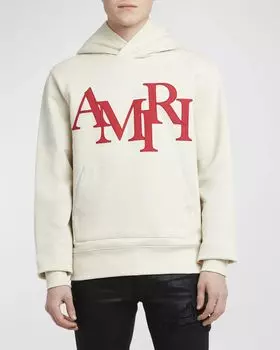 Мужская толстовка с логотипом в шахматном порядке Amiri, цвет Birch