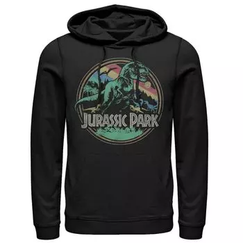 Мужская толстовка с логотипом в стиле ретро «Парк Юрского периода T-Rex» Licensed Character, черный