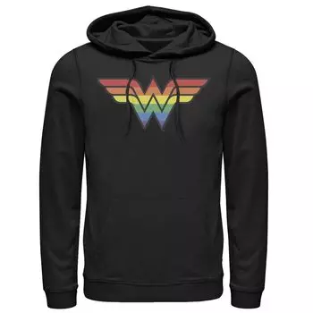 Мужская толстовка с логотипом Wonder Woman в радужную полоску Licensed Character