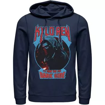Мужская толстовка с металлической надписью Star Wars Kylo Ren Show You The Dark Side, Blue Licensed Character, синий