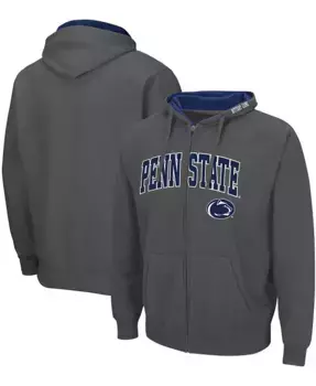 Мужская толстовка с молнией Penn State Nittany Lions Arch Logo 3.0 Colosseum, серый