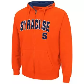 Мужская толстовка с молнией во всю длину Orange Arch & Logo 3.0 Orange Syracuse Orange Colosseum