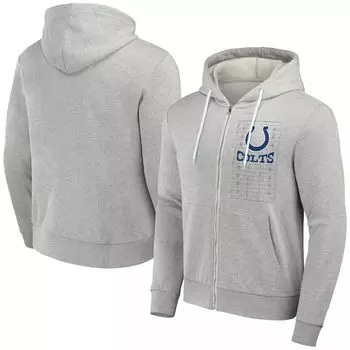 Мужская толстовка с молнией во всю длину из коллекции NFL x Darius Rucker от Fanatics Heather Grey Indianapolis Colts Domestic