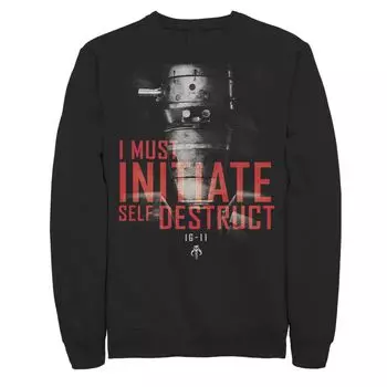 Мужская толстовка с накладным слоем Star Wars The Mandalorian IG-11 Self-Destruct Licensed Character