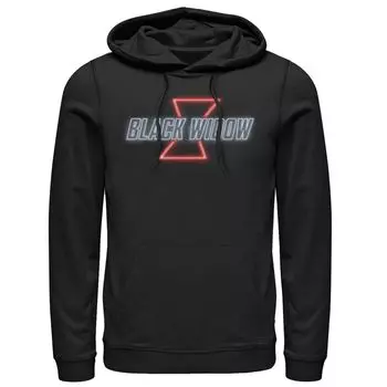Мужская толстовка с неоновым логотипом Marvel Black Widow Licensed Character