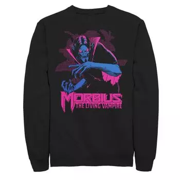 Мужская толстовка с неоновым портретом в стиле комиксов Marvel Morbius The Living Vampire Licensed Character