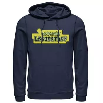 Мужская толстовка с официальным логотипом Cartoon Network Лаборатория Декстера Licensed Character, синий
