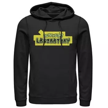 Мужская толстовка с официальным логотипом Cartoon Network Лаборатория Декстера Licensed Character, черный