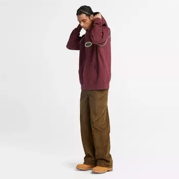 Мужская толстовка с овальным логотипом и нашивкой-логотипом Timberland, цвет Port Royale