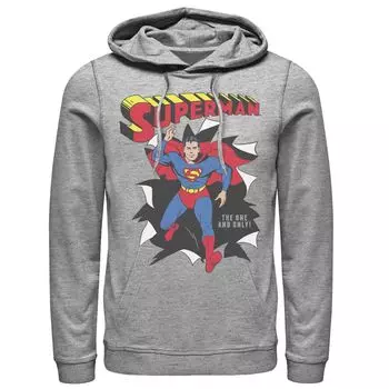 Мужская толстовка с плакатом DC Comics «Супермен сквозь стену» Licensed Character