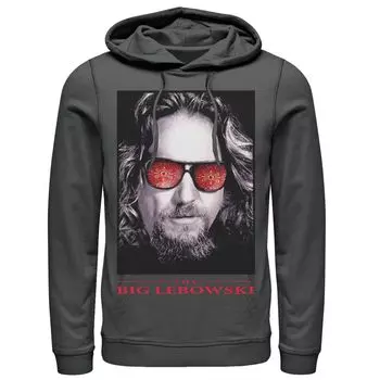 Мужская толстовка с плакатом и красными очками Big Lebowski Big Face Licensed Character