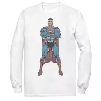 Мужская толстовка с плакатом и плакатом в стиле комиксов DC Comics Superman Power Stance Licensed Character