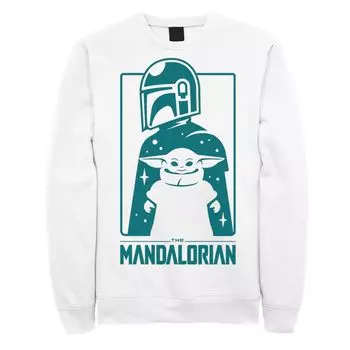 Мужская толстовка с плакатом и силуэтом The Mandalorian The Child Aka Baby Yoda Mando Star Wars