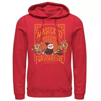 Мужская толстовка с плакатом Kung Fu Panda Master Po And The Furious Five Licensed Character