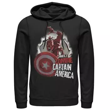 Мужская толстовка с плакатом Marvel «Что если Капитан Америка, взрыв зомби» Licensed Character