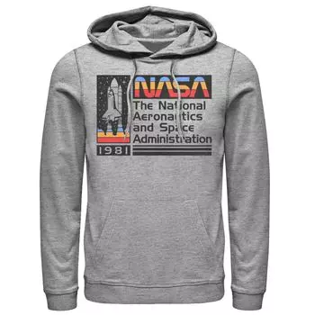 Мужская толстовка с полосатым логотипом NASA National Aeronautics и графическим рисунком Licensed Character