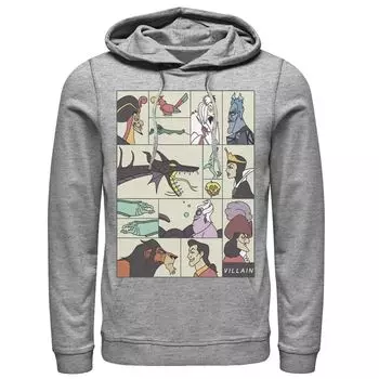 Мужская толстовка с портретными панелями в стиле комиксов Disney Villains Licensed Character