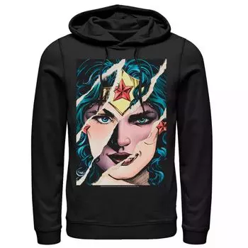 Мужская толстовка с портретом «Чудо-женщина» из бумаги DC Comics