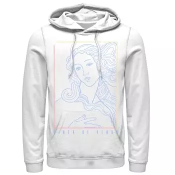 Мужская толстовка с портретом Fifth Sun Birth Of Venus Line Art Portrait Licensed Character