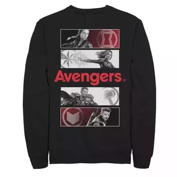 Мужская толстовка с портретом и панелью действий Marvel Avengers