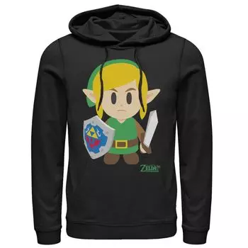 Мужская толстовка с портретом из мультфильма Nintendo Legend of Zelda Links Awakening Link Licensed Character, черный