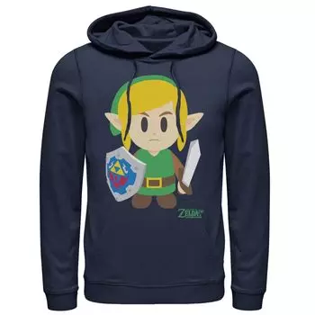 Мужская толстовка с портретом из мультфильма Nintendo Legend of Zelda Links Awakening Link Licensed Character, синий