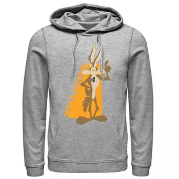 Мужская толстовка с портретом Looney Tunes Wile E. Coyote оранжевого оттенка Licensed Character