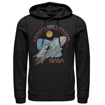 Мужская толстовка с портретом NASA Explore The Universe Circle Licensed Character, черный