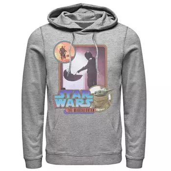 Мужская толстовка с портретом в стиле ретро «Звездные войны: Мандалорец» Star Wars