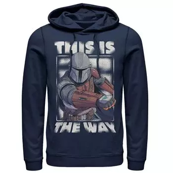 Мужская толстовка с портретом «Звездные войны: Мандалорец This Is The Way» Licensed Character, синий