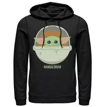 Мужская толстовка с портретом «Звездные войны» The Mandalorian The Child Bassinet, Black Licensed Character, черный