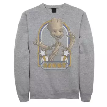 Мужская толстовка с портретом звезды в стиле ретро Marvel Guardians Of The Galaxy Groot Licensed Character