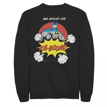 Мужская толстовка с постером и текстовым плакатом в стиле Batman Ka-Boom, Black DC Comics, черный
