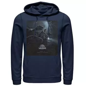 Мужская толстовка с постером к фильму «Мир Юрского периода» Owen Ride Raptor, Blue Licensed Character, синий