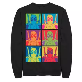 Мужская толстовка с повторяющимся рисунком Deadpool Color Box Up Marvel