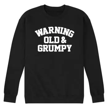 Мужская толстовка с предупреждением Old Grumpy Licensed Character