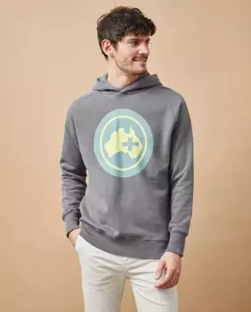 Мужская толстовка с принтом на капюшоне спереди Altonadock, цвет Piedra