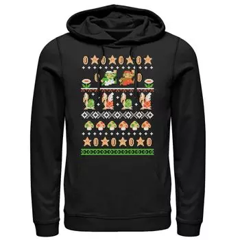 Мужская толстовка с принтом Nintendo Super Mario в скандинавском стиле Licensed Character, черный
