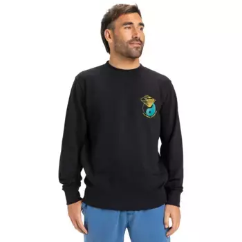 Мужская толстовка с принтом Quiksilver, черный