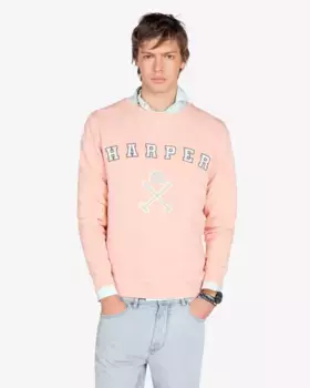Мужская толстовка с принтом спереди Harper & Neyer, розовый