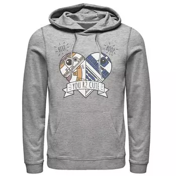 Мужская толстовка с принтом «You R2 Cute» Heart Droids «Звездные войны» ко Дню святого Валентина Star Wars