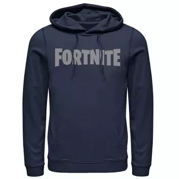 Мужская толстовка с простым логотипом в оттенках серого Fortnite Licensed Character