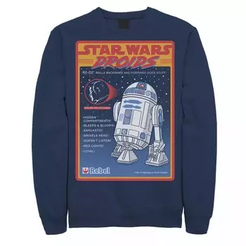 Мужская толстовка с рекламным плакатом «Звездные войны: Дроиды R2-D2» Licensed Character