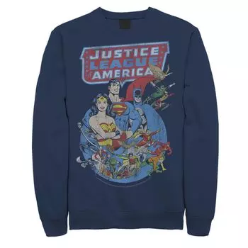 Мужская толстовка с ретро-плакатом «Лига справедливости DC Comics» Licensed Character