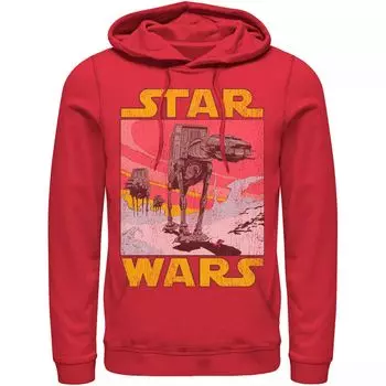 Мужская толстовка с ретро-плакатом Star Wars At-AT Licensed Character, красный