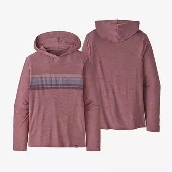 Мужская толстовка с рисунком Capilene Cool на каждый день Patagonia, цвет Line Logo Ridge Stripe: Evening Mauve X-Dye