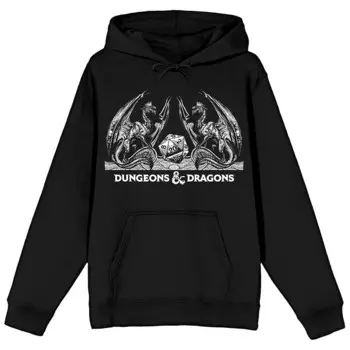 Мужская толстовка с рисунком Dungeons & Dragons Dice Licensed Character, черный