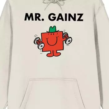 Мужская толстовка с рисунком Mr. Men And Little Miss Mr. Gainz Licensed Character